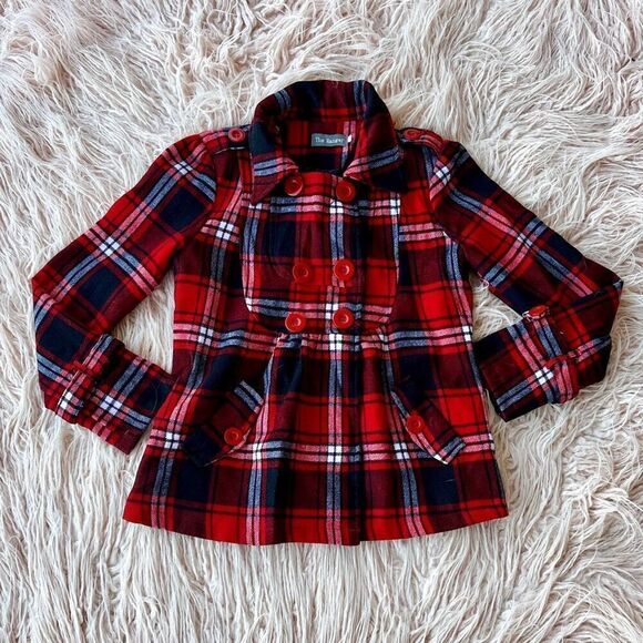 Plaid Peacoat  - Picture 1 of 5